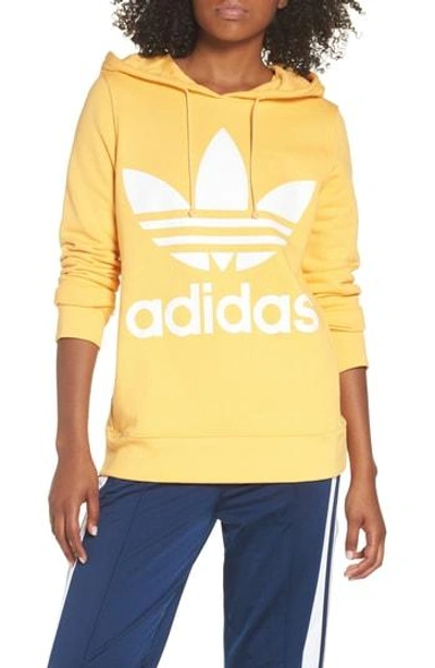 Adidas Originals Trefoil Hoodie In Orange