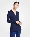 Ann Taylor Slim Camp Shirt In Night Sky