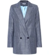 GANNI SILK AND WOOL BLAZER,P00336824