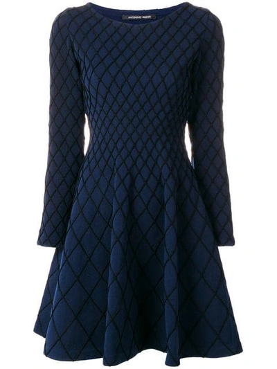 Antonino Valenti Flared Knitted Dress In Blue