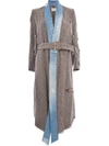 GREG LAUREN mixed media kimono coat