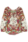 MES DEMOISELLES POSSAD FLORAL-PRINT COTTON-BLEND BLOUSE