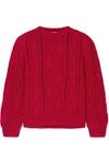CO CABLE-KNIT WOOL AND CASHMERE-BLEND SWEATER