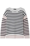 ATM ANTHONY THOMAS MELILLO COLOR-BLOCK STRIPED CASHMERE SWEATER