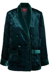 F.R.S FOR RESTLESS SLEEPERS ATE DOUBLE-BREASTED QUILTED VELVET BLAZER