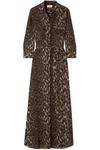 L AGENCE Cameron leopard-print silk crepe de chine maxi dress