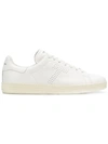 Tom Ford Off-white Grained Leather Warwick Sneakers