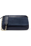 ZOOBEETLE PARIS PANTHÉON colour-BLOCK LEATHER AND SUEDE SHOULDER BAG