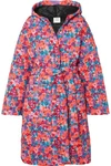 VETEMENTS OVERSIZED QUILTED FLORAL-PRINT SHELL COAT