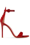 GIANVITO ROSSI 105 LACE-UP PATENT-LEATHER SANDALS