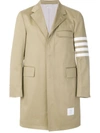 THOM BROWNE UNCONSTRUCTED 4-BAR STRIPE CLASSIC CHESTERFIELD OVERCOAT