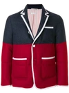 THOM BROWNE THOM BROWNE BICOLOR QUILTED SACK SPORT COAT - BLUE