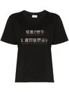 SAINT LAURENT logo印花全棉T恤