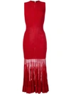 ALEXANDER MCQUEEN SLEEVELESS RIBBED KNIT DRESS