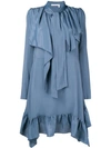 SEE BY CHLOÉ SEE BY CHLOÉ RUFFLED LAYER DRESS - BLUE