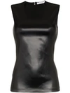GIVENCHY SLEEVELESS FAUX LEATHER TOP