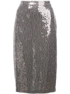 ALICE AND OLIVIA EMBELL SEQUIN PENCIL SKIRT