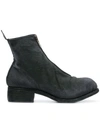 GUIDI GUIDI FRONT ZIP ANKLE BOOTS - 黑色