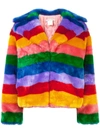 ALICE AND OLIVIA ALICE+OLIVIA THORA FAUX FUR JACKET - MULTICOLOUR