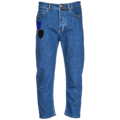 Versace Jeans Men's Jeans Denim Cropped In Blue