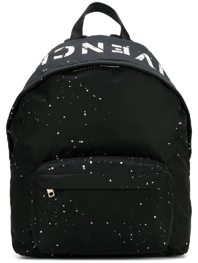 Givenchy Men's Urban Splatter Nylon Zip-around Backpack In Black