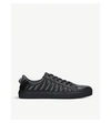 KURT GEIGER LUDA QUILTED EMBELLISHED LEATHER TRAINERS