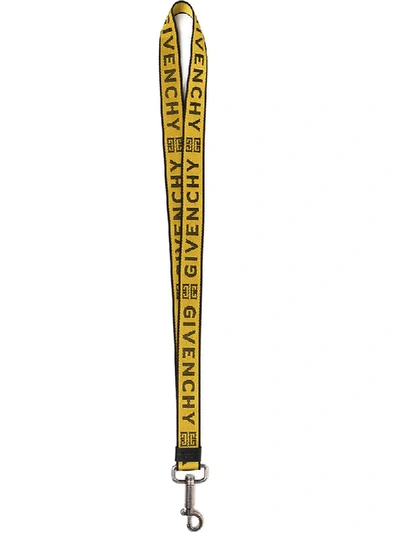 Givenchy Black And Yellow Logo Lanyard In Yellow