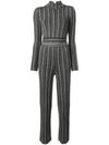 ANTONINO VALENTI ANTONINO VALENTI STRIPED FITTED JUMPSUIT - BLACK