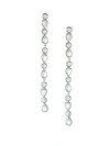 ANZIE CLASSIQUE COLLECTION STERLING SILVER, WHITE TOPAZ & RAINBOW MOONSTONE DROP EARRINGS,400099286597