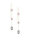 ANZIE 14K Yellow Gold Pink Spinel & Garnet Chain Earrings