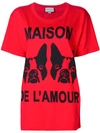 GUCCI GUCCI MAISON DE L'AMOUR全棉T恤 - 红色