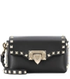 VALENTINO GARAVANI ROCKSTUD LEATHER SHOULDER BAG,P00347277