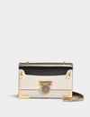 BALMAIN BALMAIN | Baby Box Flap Bag 25 in White and Black Calfskin