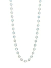 SAKS FIFTH AVENUE 18K Yellow Gold Linked Blue Topaz Necklace,0400097477965