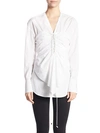 3.1 PHILLIP LIM / フィリップ リム Long-Sleeve Corset Cotton Top,0400097499064