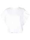 SEE BY CHLOÉ SEE BY CHLOÉ RUFFLE TRIM TOP - WHITE