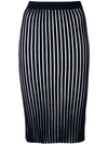 VICTORIA VICTORIA BECKHAM STRIPED PENCIL SKIRT