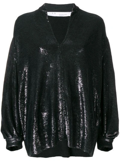 Iro Great Sequin Oversized Blouse In Black