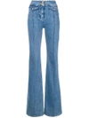 BALMAIN high-waist flared jeans