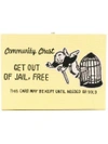 OLYMPIA LE-TAN OLYMPIA LE-TAN BOX SHAPED 'GET OUT OF JAIL, FREE' CLUTCH BAG - YELLOW