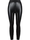 Dolce & Gabbana Leather Leggings In Black