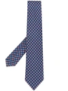 KITON KITON GEOMETRIC PRINT TIE - BLUE