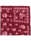 Alexander Mcqueen Skull Print Scarf - Red In Red