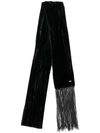 SAINT LAURENT SAINT LAURENT LONG FRINGE SCARF - BLACK