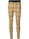 Burberry Women Archive Check Leggings In Brown