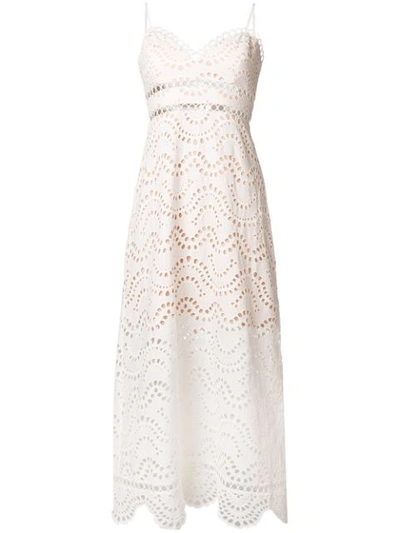 Zimmermann English Embroidery Dress In White