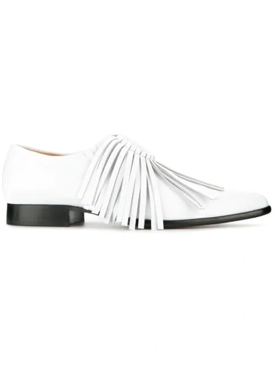 Ports 1961 Pointed Fringed Loafers In White