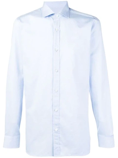 Z Zegna Dotted Shirt In Blue