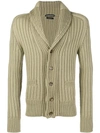 TOM FORD TOM FORD RIBBED CARDIGAN - NEUTRALS
