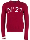 N°21 INTARSIA LOGO SWEATER